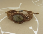 armband macramé labradoriet