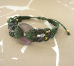 armband macramé fluoriet donut