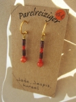 oorringen oranje/rood(jade, jaspis, koraal)
