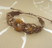 armband macramé jaspis donut