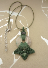 macramé hanger donut fluoriet